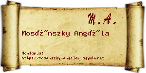 Mosánszky Angéla névjegykártya